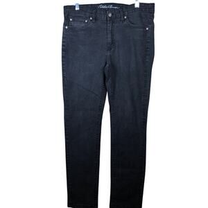 Eddie Bauer Mens Jeans Black Denim Slim Fit Specially Dyed Stretch 32x32
